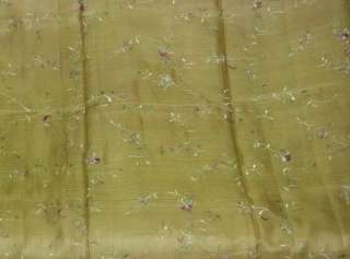   Antique Weaving Embroidered 100% Pure Real Silk Sari SOIE Tissé Saree