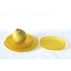  Tina Frey Designs Large Round Plate   Yellow: Kitchen 