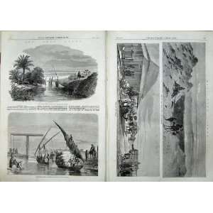   : 1863 Suez Canal Drawbridge Timsah Rue Chalet Camels: Home & Kitchen