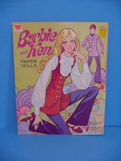 1970 Whitman Barbie & Ken Paper Dolls w/All Cut Outs  