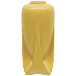  Teco Pottery Yellow Rocket Vase