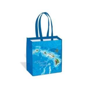  Hawaii Map Blue Island Tote Small: Home & Kitchen