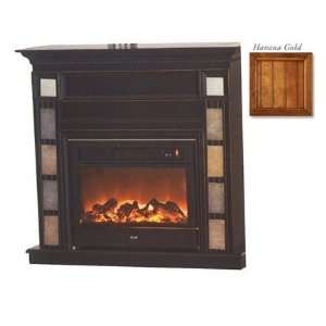   44 in. Corner Fireplace Mantel with Tile   Havana Gold