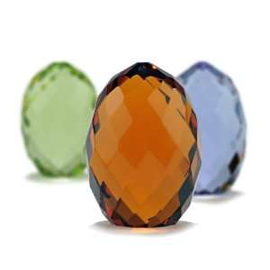  Sorelle Set of Three Colored Crystal Eggs Kitchen 