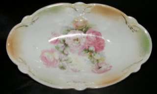 Vintage Bavaria Schumann Luster China Porcelain Pink Rose Bowl Serving 