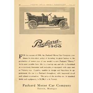 1907 Ad Packard Thirty 1908 Touring Car Victoria Top   Original Print 