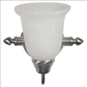   Decor Bathroom Satin Nickel Wall Sconce with White Marble Glass Shade