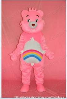 Care Bear Pink Mascot Costume Fancy Dress Outfit  