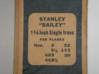 STANLEY PLANE IRON FITS No.3 5 1/4 20 22 113 NOS 1 3/4  