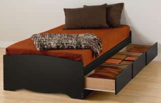 Espresso Twin Platform Storage Bed Frame w/ 3 drawers  