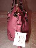 COACH NEW $198 CHELSEA LEATHER GINGER BEET SMALL DOMED TOTE BAG 