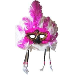  Deluxe Feather Plume Harlequin Theatrical Costume Eye Mask 