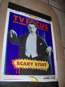 Bela Lugosi 4 Color Proof Sheet Rare one of a Kind Item  