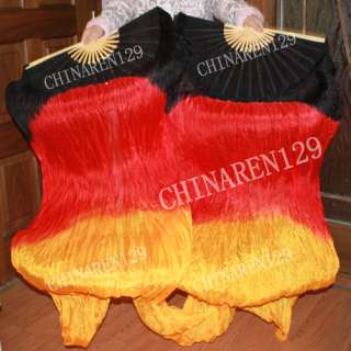 PAIRS OF1.5M BELLY DANCE NEW COLOR 100% SILK FAN VEILS  