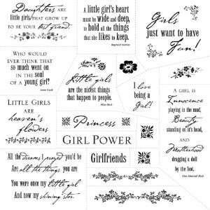   Cloud 9 Clear Stamps Simple Thoughts Girl Arts, Crafts & Sewing