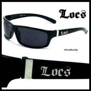 Locs Mens Cholo Biker Sunglasses   Black LC21  