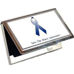   Save the Music Awareness Ribbon Business Card Holder: Office Products