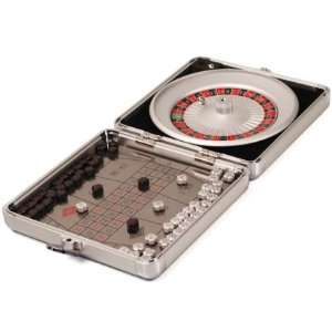  Roulette Wheel Game Set in Silver Travel Case   Includes 