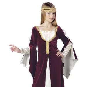   Princess Royalty Maroon Dress Costume Theme Party Outfit: Toys & Games