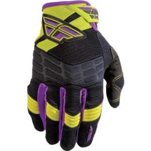    2012 FLY RACING F 16 GLOVES (SMALL) (BLACK/PURPLE): Automotive