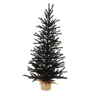   24 Black 35 Orange Lights Christmas Tree (B113725): Home Improvement
