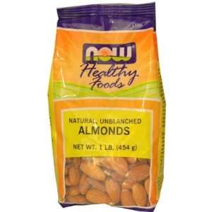  Now Foods  Almonds, Natural, Unblanched, 1lbs Health 