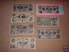 Union States Currency, Civil War, Replica 6 Note Set