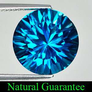 12 Ct. Round Concave Cut Clean Natural London Blue Topaz  