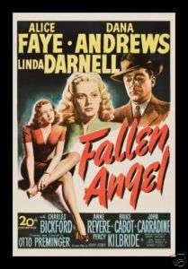 FALLEN ANGEL * 1SH ORIGINAL MOVIE POSTER 1945 FILM NOIR  