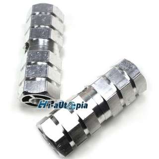 New BMX Bike Bicycle 3/8 Axle Alloy Foot Pegs Silver  