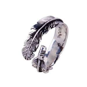  Feathered Pinky Ring Tiny Jewelry Fashion .925 Thai Silver 