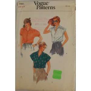  Vogue 7321 Pattern Misses Blouses Size 14 Arts, Crafts & Sewing