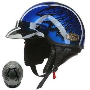    AGV Thunder Blue Eagle Half Helmet Small  Blue: Automotive
