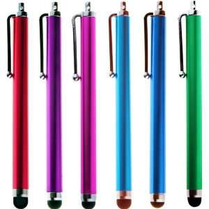  Pack of 6 Stylus   Red, Purple, Pink, Blue, Sea Blue 