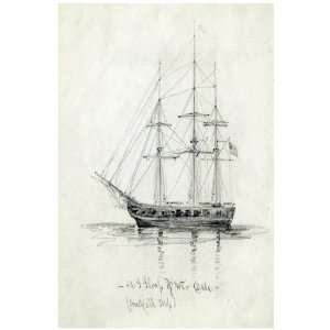  11x 14 Poster. U. S Small war boat drawing Poster. Decor 