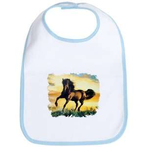  Baby Bib Sky Blue Horse at Sunset: Everything Else
