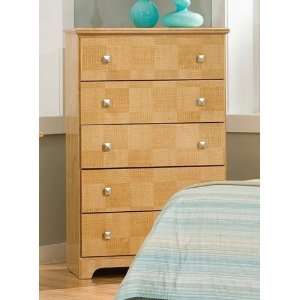  Prescott 5 Drawer Chest In African Parquet Finish by 