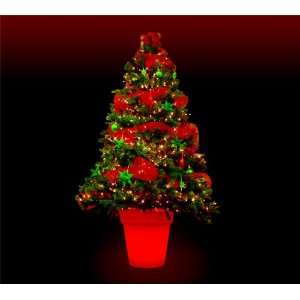  Twist   Stella Illuminated Christmas Tree Pot: Patio, Lawn 
