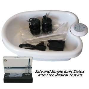  Detox Foot Bath System with Liners and Free Radical Test Kit Health