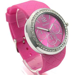 Henley Ladies Big Watch Diamante Choice of 5 colours!  