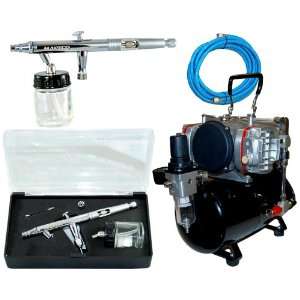  MASTER Airbrush S62 Dual Action Siphon Feed Airbrush with 