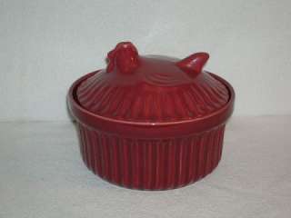 TEMP TATIONS BY TARA RED ROOSTER CASSEROLE OVEN DISH  