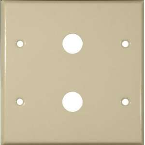   Steel Metal Wall Plates 2 Gang Cable .406 Ivory: Home Improvement