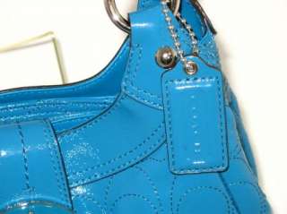 COACH Bag SOHO Turquoise Leather Patent Hobo NWT F17415 885135716039 