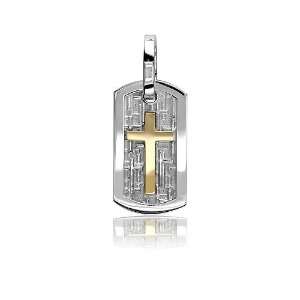   in sterling silver with 14K gold cross: Sziro Jewelry Designs: Jewelry