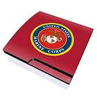 Sony PS3 SLIM DecalGirl Matte Console Skin ~ USMC RED By USMC