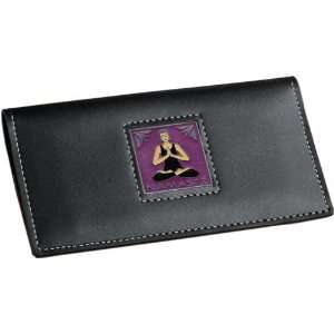  Yoga Namaste Purple Check Book Cover