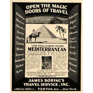  1928 Ad Mediterranean James Borings Travel Service Inc 