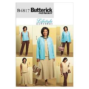 com Butterick Patterns B4817 Womens/Womens Petite Jacket, Vest, Top 