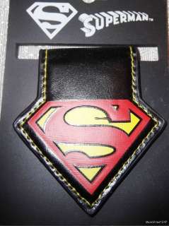 DC Comics SUPERMAN S Logo Magnet Black Leather MONEY CLIP  